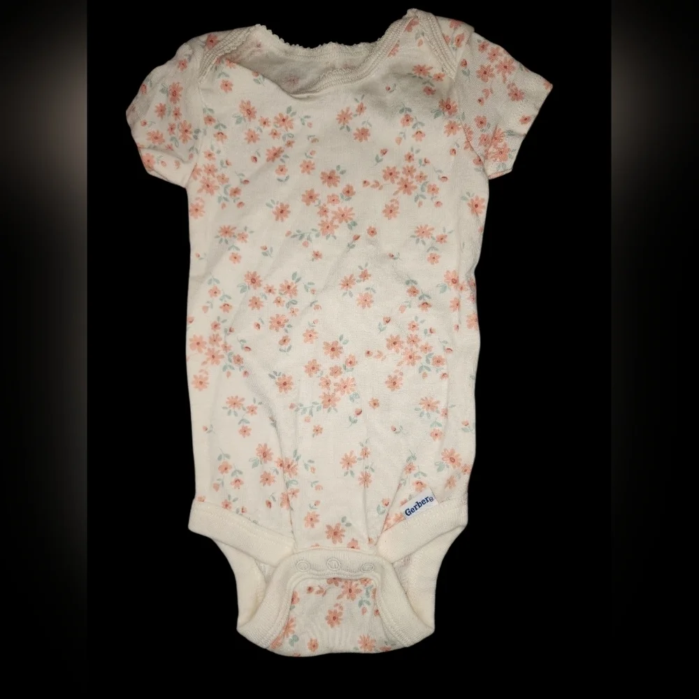 Gerber Pink, White, and Cream Bodysuits Set